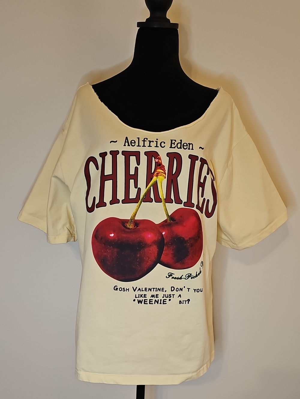 Aelfric Eden Apricot Oversizes Graphic Cherry Tee - Open To Offers
